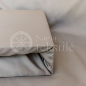 Satin fitted sheets (TAUPE)